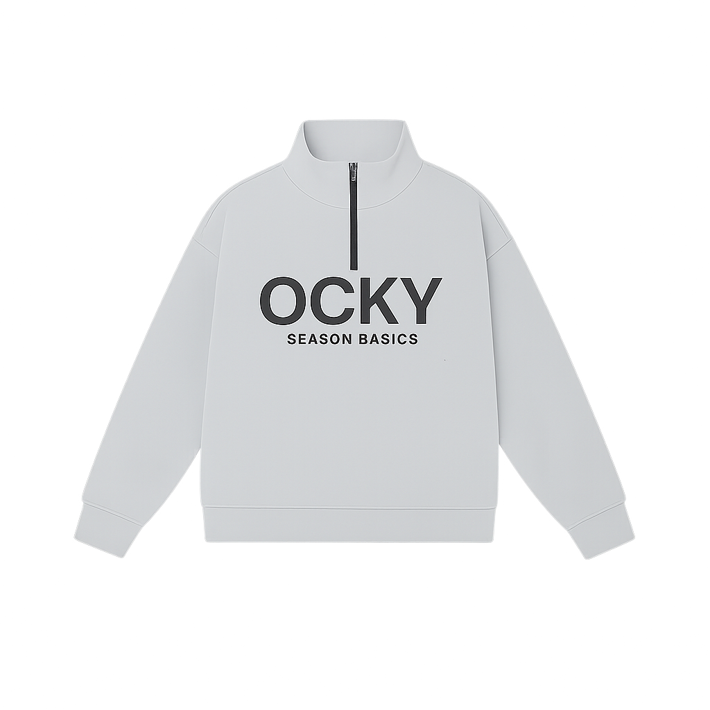 Season Basics Quarter-Zip – Ice Grey